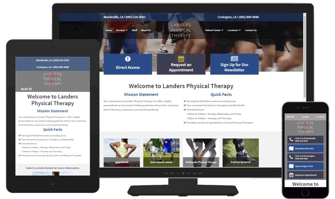 responsive physical therapy website designs