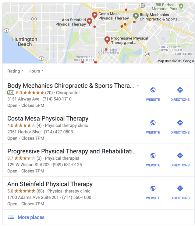 physical therapy seo