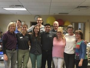 The staff with our 2016 Regis University DPT student, Vickie in Durango CO | Tomsic Physical Therapy