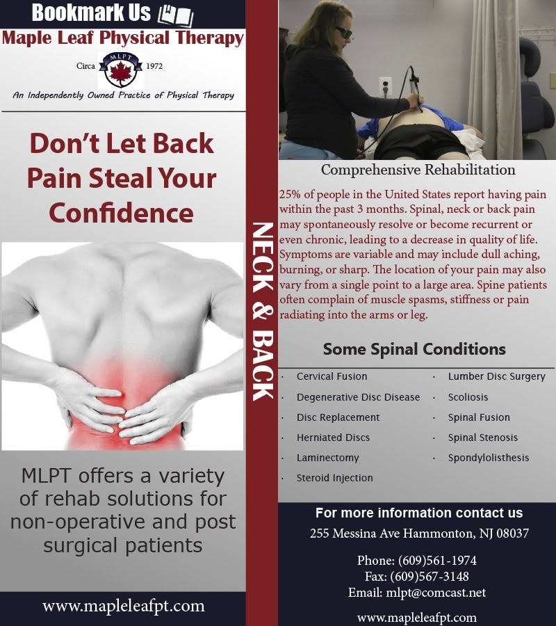 Maple Leaf Physical Therapy | Back bookmark