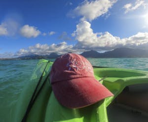 OrthoSport Hat on Kayak