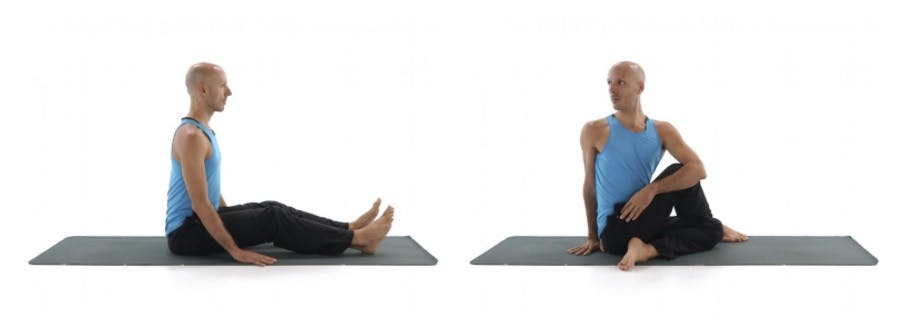 Yoga seated twist D