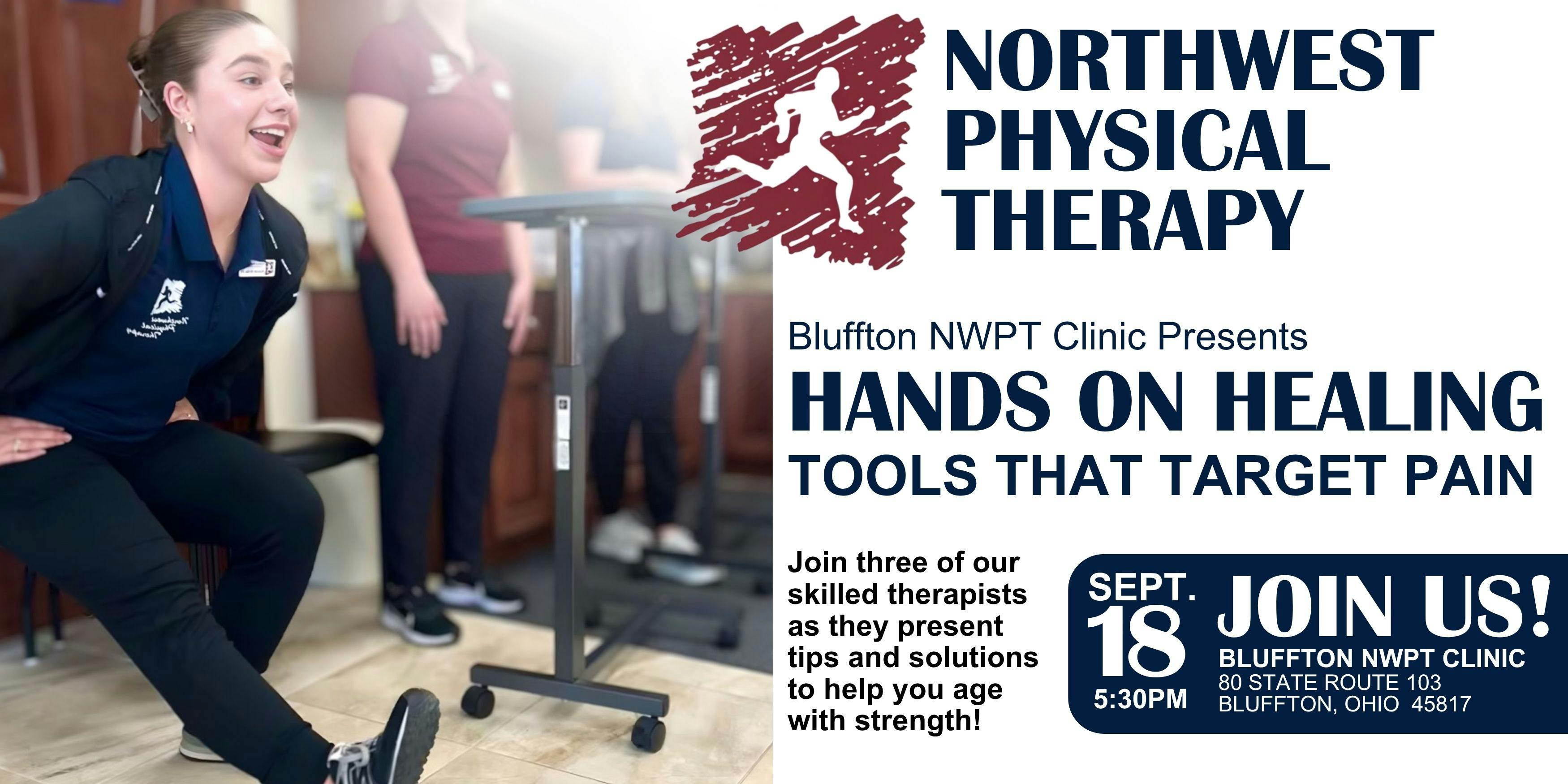 Join Us for our Hands On Healing Tools that Target Pain Presentationon September 18th at Our Bluffton Clinic