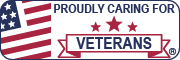 Proudly Caring for Veterans Web Badge 180x60