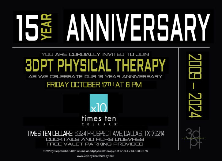 You are cordially invited to our 15 year anniversary | Friday, October 17th at 6pm | Click the button below to RSVP