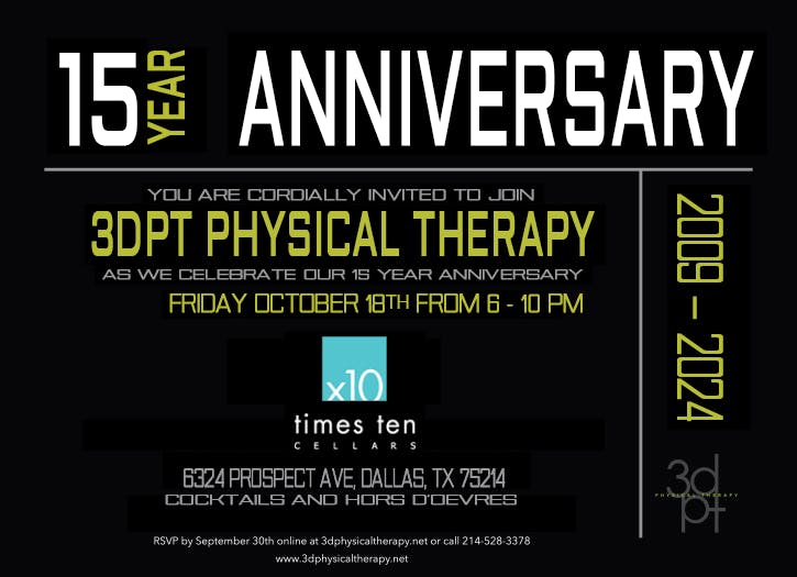 You are cordially invited to our 15 year anniversary | Friday, October 18th from 6 - 10 pm | Click the button below to RSVP