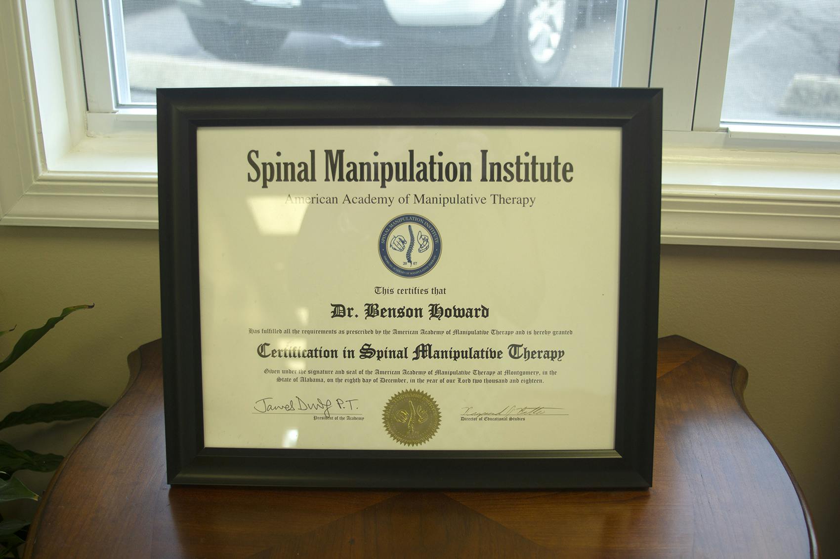 Spinal Manipulation Certificate