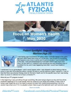 Newsletter Women's Health Atlantis Physical Therapy Torrance South Bay Redondo Beach Palos Verdes San Pedro Gardena Rolling Hills