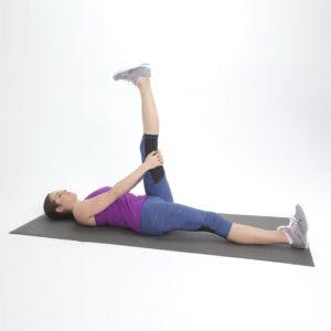 dynamic stretching exercise to loosen the stiff hamstring muscles