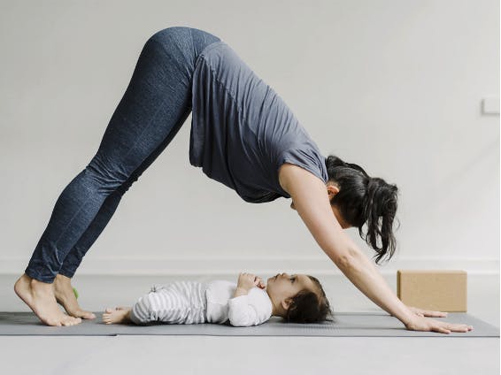 Image of a lady doing pelvic exercises