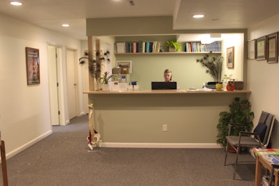 front desk and waiting area